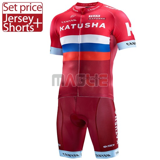 Maglia Katusha manica corta 2017 rosso e bianco - Clicca l'immagine per chiudere